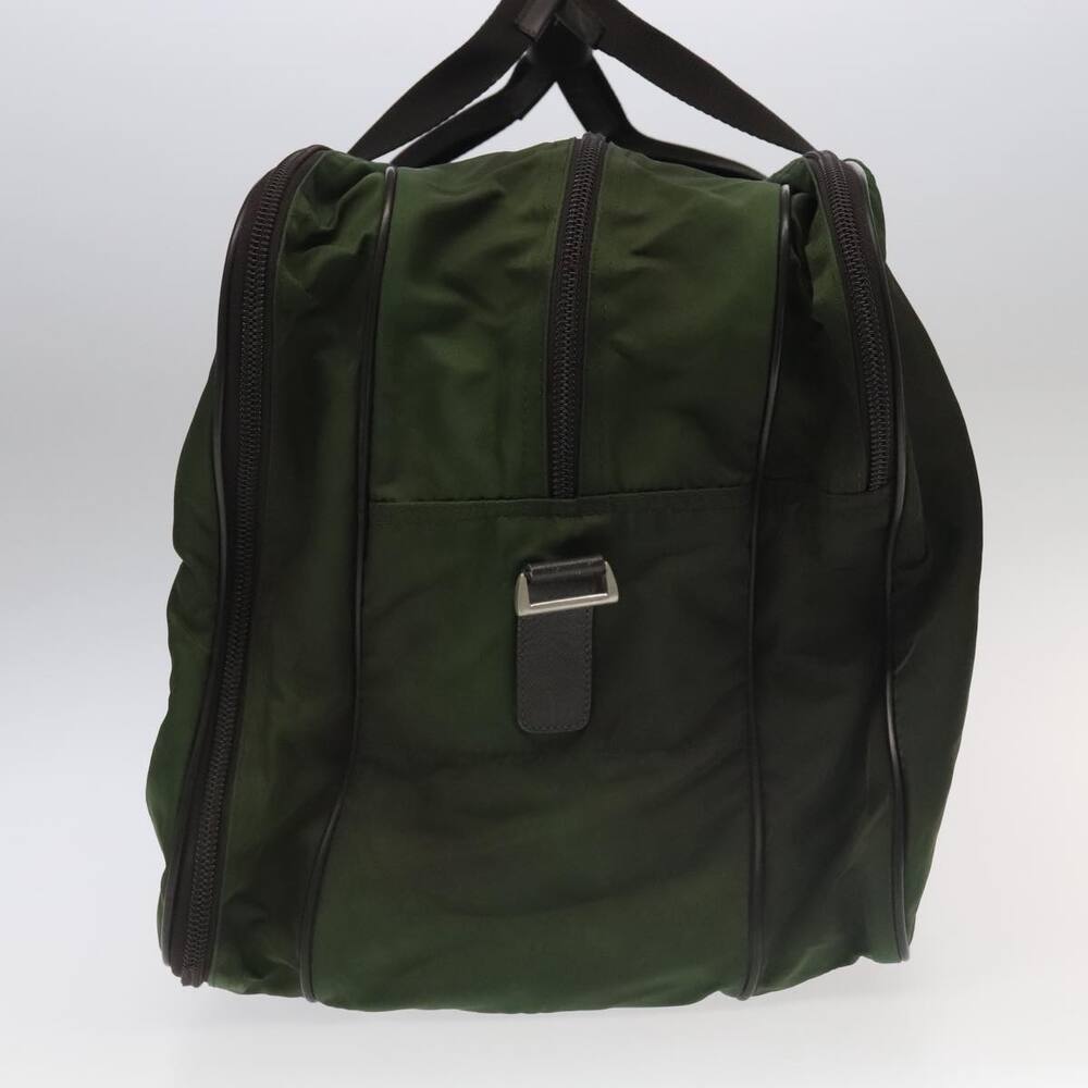 PRADA Boston Bag Nylon Khaki Silver - Picture 4 of 16